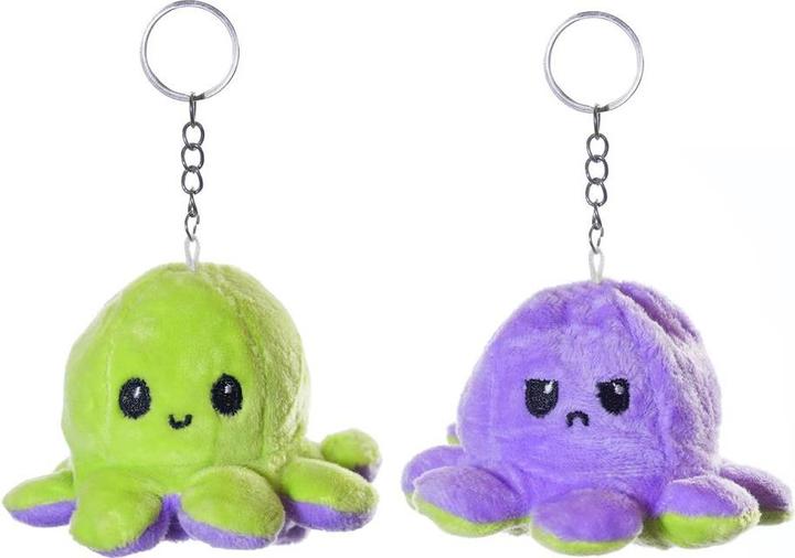 Produktbild Triton Wende Oktopus Plüsch Schlüsselanhänger 10 cm assortiert 1 Stück