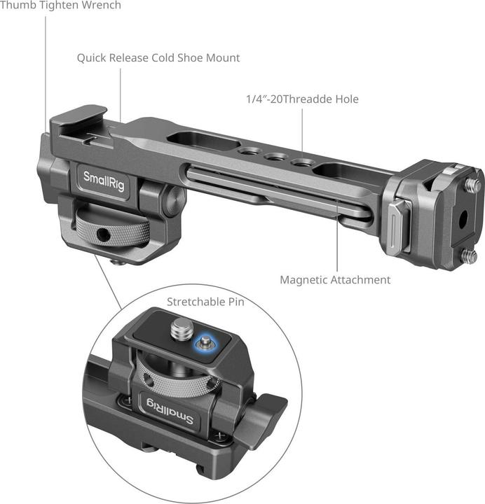 Immagine prodotto SmallRig HawkLock H21 Supporto per monitor per stabilizzatori DJI 4637 (Attacco cardanico)
