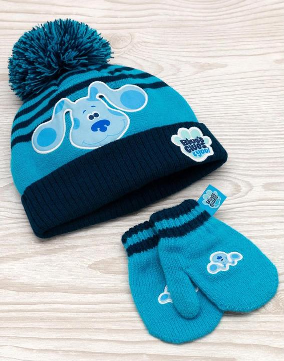 Image du produit Universal Textiles Blue's Clues & You! Tissu Jersey Chapeau et GantSet Hiver (Taille unique)