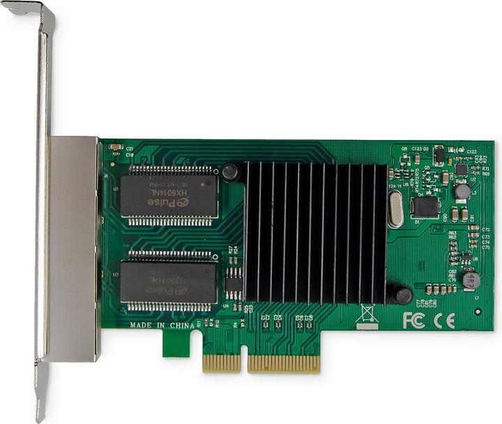 Actual product image Digitus Network Card 4Port RJ45 Intel I350 Server NIC (Mini PCI Express)
