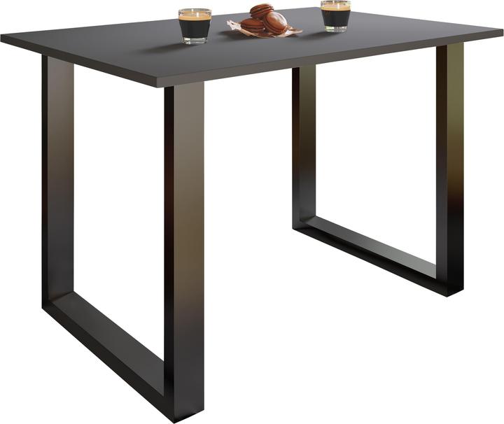 Image du produit Ebuy24 Table de salle à manger XonaU noir (140 x 50 x 76 cm)