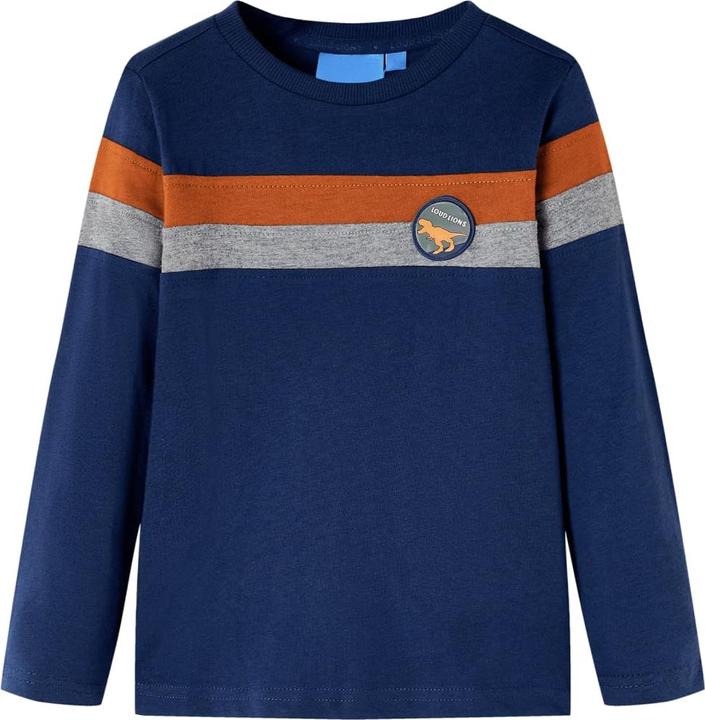Immagine prodotto VidaXL Camicia da bambino a maniche lunghe blu navy 128,Materiale: 100 (128)