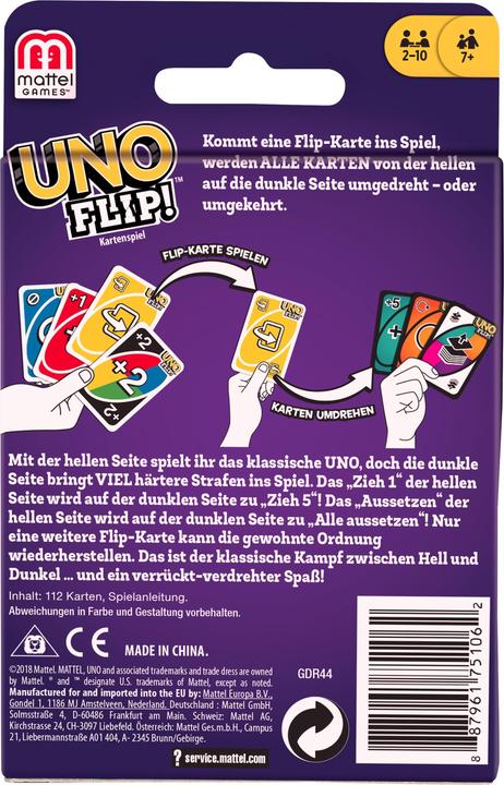 Produktbild Mattel Games Uno Flip (Multilingual)