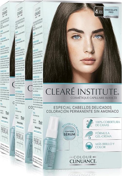 Clearé Institute Permanente Coloration ohne Ammoniak (4.01 Kalte Schokolade)