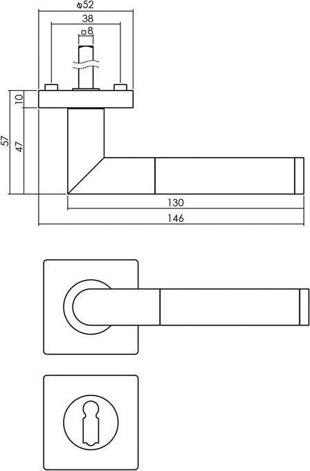 Actual product image Intersteel Rosette set 0023.169510 stainless steel sw round SK/OL DIN left / right D/D (Door set)
