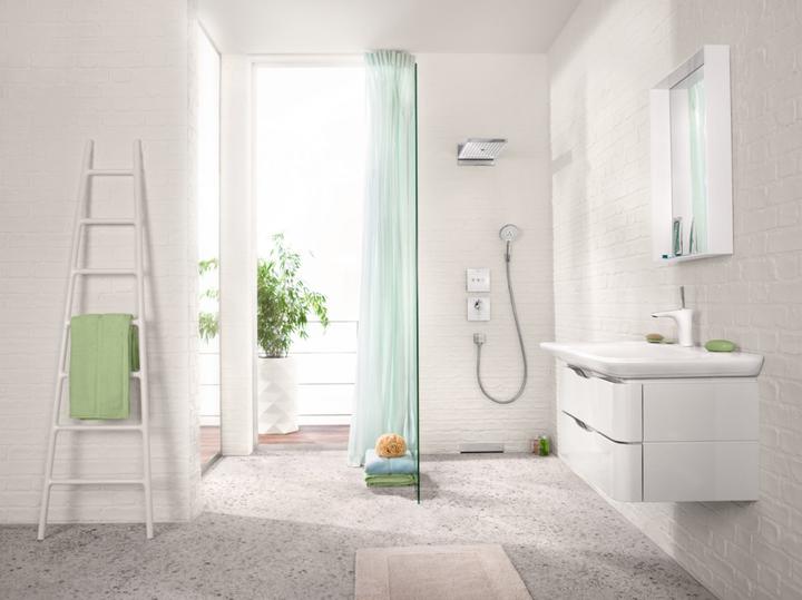 Produktbild hansgrohe Rainmaker Select 580 3jet Kopfbrause : Farbe - Schwarz/Chrom (3 Strahlarten, 20 l/min)