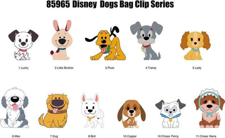 Produktbild Monogram Disney Dogs 3D Schaumstoff-Taschenanhänger Serie 1 Display (24)