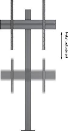 Actual product image Multibrackets Bodenständer 1x, 55"-86", Stahl/Aluminium (86", 80 kg)