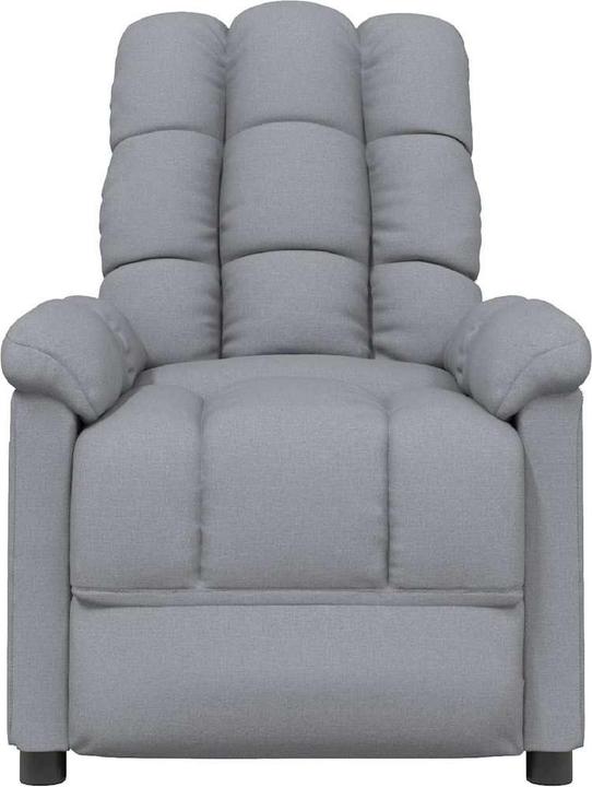 Actual product image VidaXL Massage armchair TV armchair Relax armchair Recliner armchair Light grey fabric