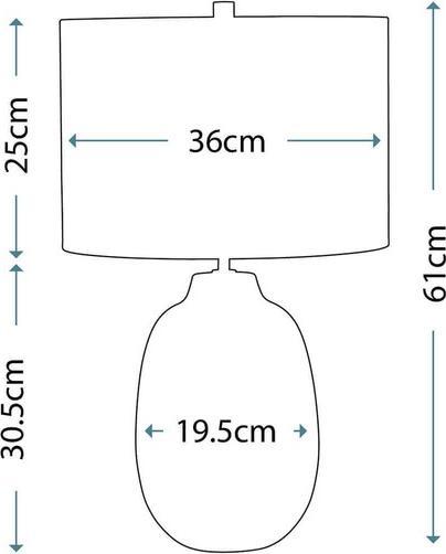 Immagine prodotto Elstead Lighting Lampada da tavolo Chelsfield E27 verde pallido e bianco Bianco, Made in UK (E27)