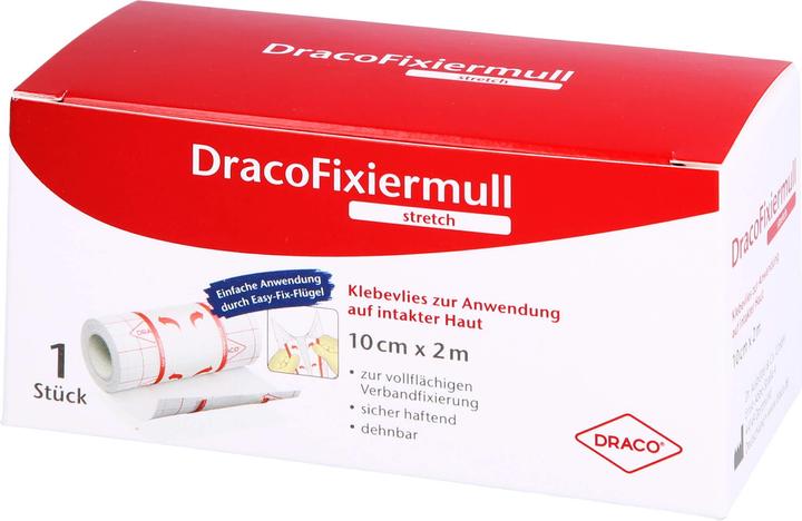 Actual product image Dracco DracoFixiermull stretch hypoallergenic adhesive fleece 10 cm x 2 m, 1 pc. plaster (1 x)