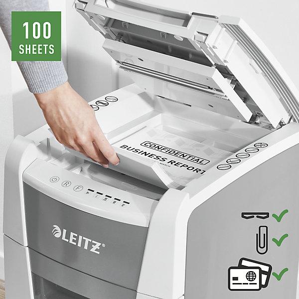Image du produit Leitz Destructeur de documents IQ Autofeed Small Office 100 coupe en particules 34 l (Coupe de particules)