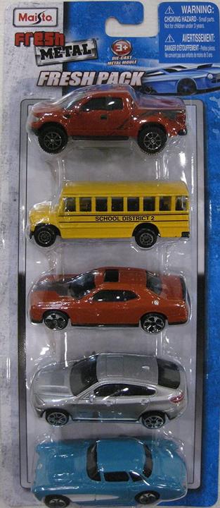 Actual product image Maisto Toys - Fresh Metal set of 5 model cars, 7.5cm (6 assorted) - Model car