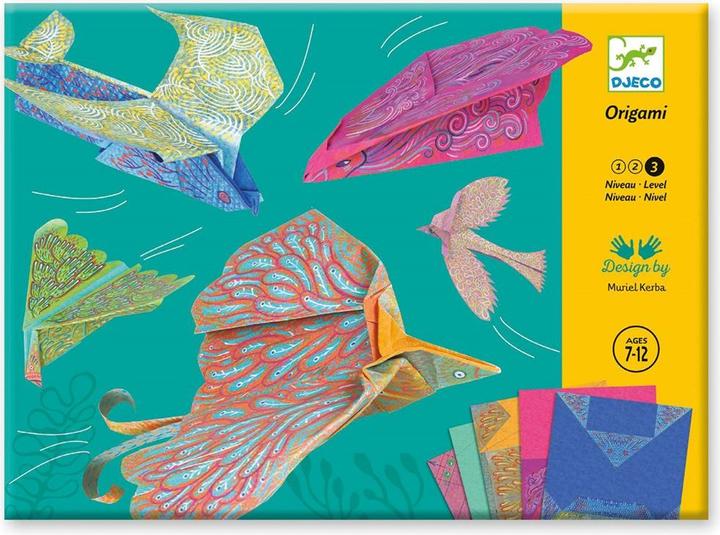 Actual product image Djeco Origami birds coloured
