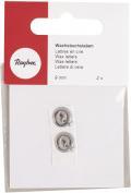 Actual product image Rayher Wax letters -Q-, silver, 2 pieces
