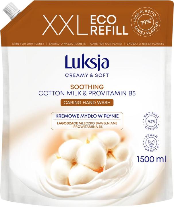 Produktbild Luksja Cremige Flssigseife, Baumwolle, Vorrat 1500ml (Flüssigseife, 1500 ml)