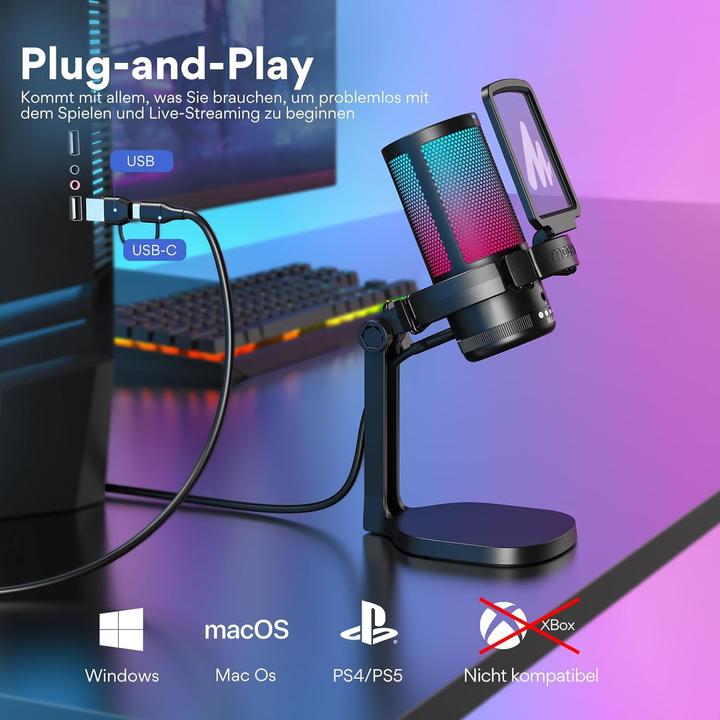 Actual product image Maono DGM20 USB microphone