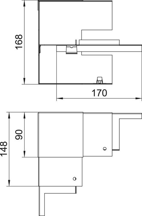 Produktbild OBO Bettermann OBO GS-SI90170RW Inneneck vereinf. symm. 90x170mm St FS rein (9 cm)