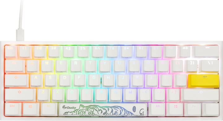 Image du produit Ducky One 2 Pro Mini White Edition Clavier de jeu, RGB LED - Cherry Red (US) (ING. Int., Filaire)
