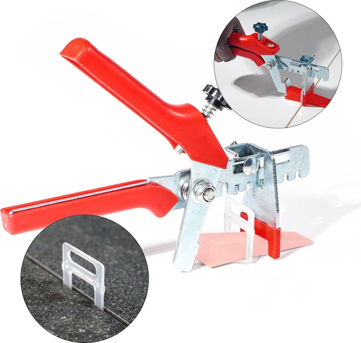 Produktbild XPOtool Fliesen Nivelliersystem Set 200 Laschen 2,0mm Nivellierzange Boden Wand