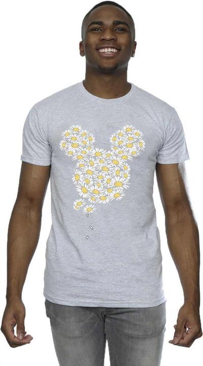 Actual product image Mickey Mouse Mens Chamomile Head Cotton T-Shirt (L)