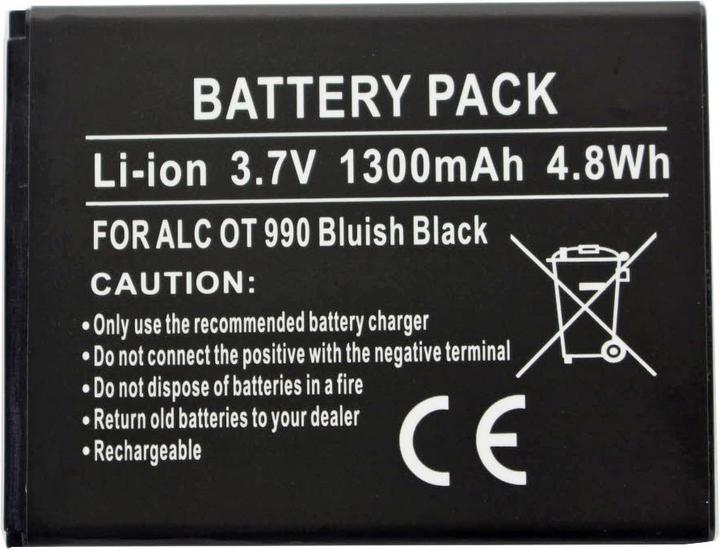 Actual product image Alcatel AkkuOne Touch 918D Akku CAB32A0001C1, CAB31P0000C2, CAB31P0000C1, BY71, TLIB37A