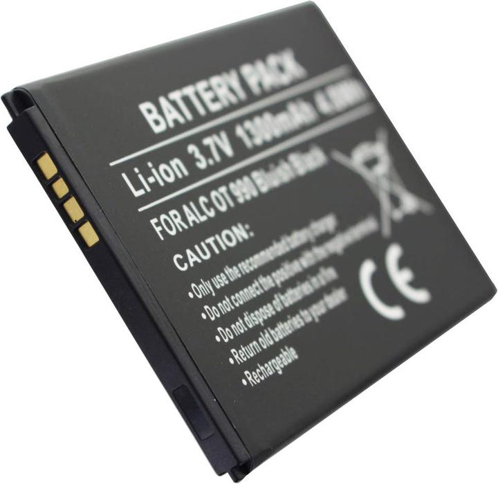 Actual product image Alcatel AkkuOne Touch 918D Akku CAB32A0001C1, CAB31P0000C2, CAB31P0000C1, BY71, TLIB37A