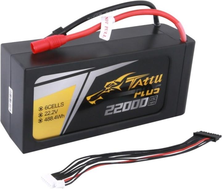 Gens Ace Tattu Plus LiPo Battery 22.2V 22000mAh 25C (22.20 V, 22000 mAh)