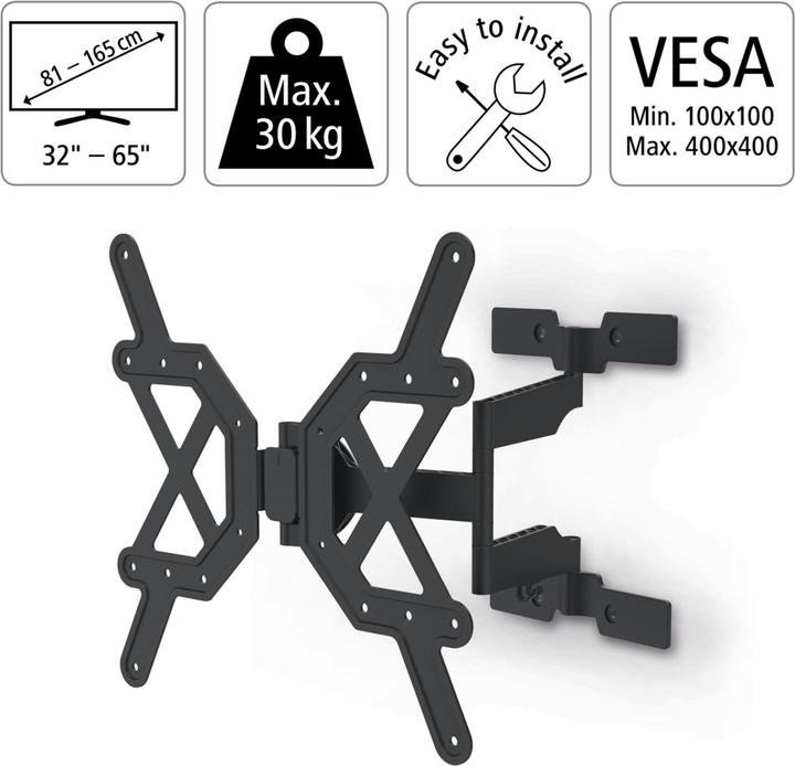 Hama Fullmotion Ultraslim (Wall, 65", 30 kg)