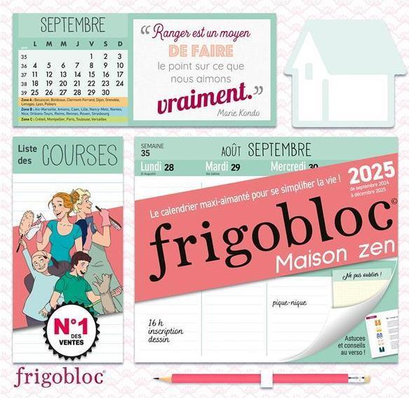 Image du produit Frigobloc maison zen 2025 : de septembre 2024 à décembre 2025 (Couverture rigide, Français)