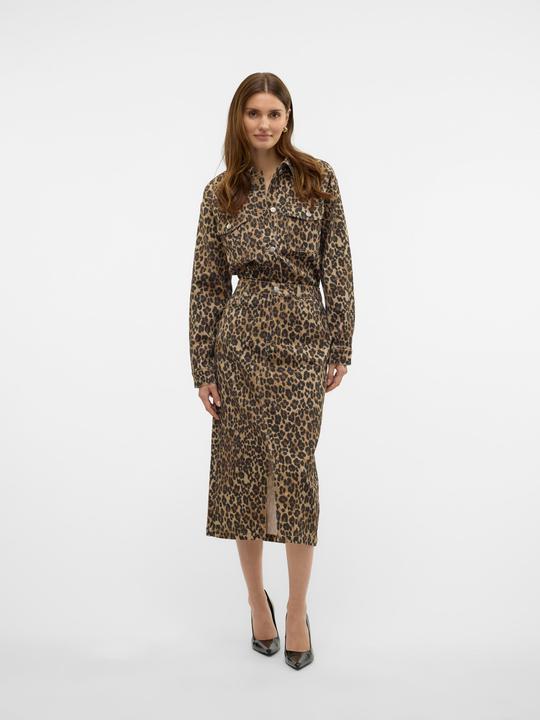 Actual product image Vero Moda VMVERI High Waist Long Skirt Faux Leather Skirt (S)