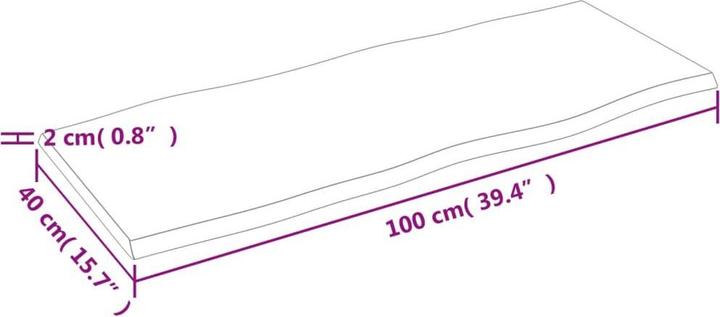 Immagine prodotto VidaXL Chaim (100 x 40 x 2 cm)