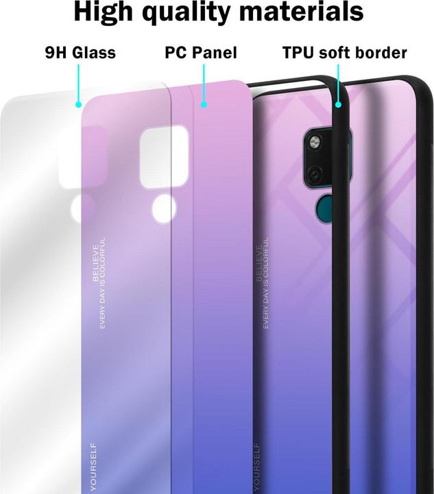 Produktbild Cadorabo TPU 2 Farben Glas Cover (Huawei Mate 20)