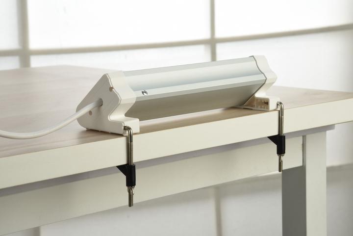 Actual product image Schönenberger ALU table socket strip white (4 x, Type 13, 2 m)