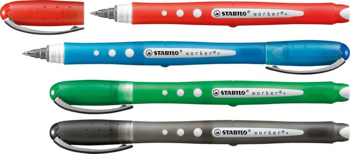 Immagine prodotto STABILO worker+ roller colorato (Rosso, Nero, Verde, Blu, 4 x)