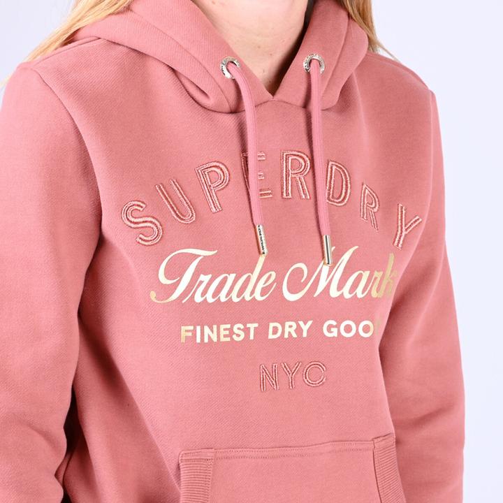 Actual product image Superdry ' hooded weathirt uperdry luxe metallic logo (S)