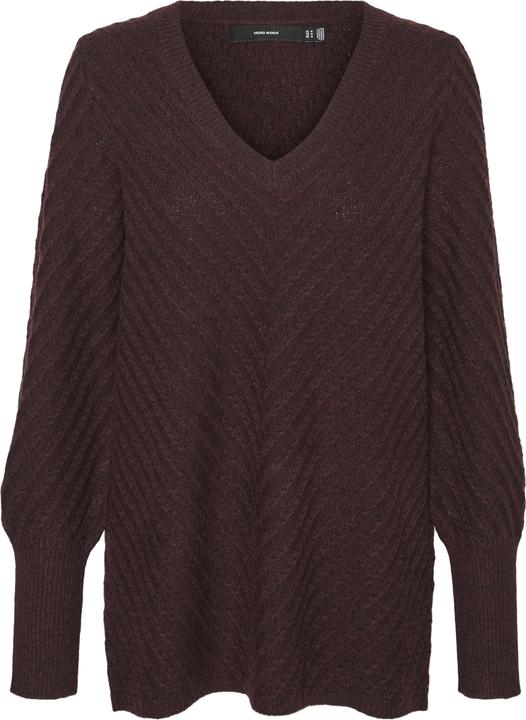 Vero Moda VMANJASTINNA LONG V-NEK PULLOVER GA EXC Strickpullover