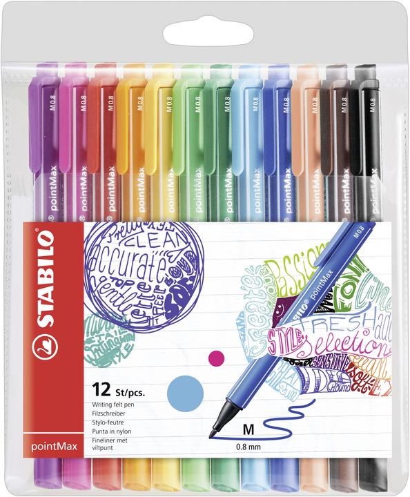 Produktbild STABILO pointMax Filzschreiber (Multicolor, 12 x)
