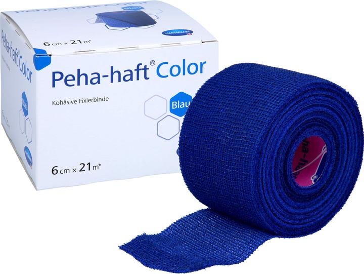 Actual product image Hartmann colour Fixation bandages 20 m x 6 cm / blue