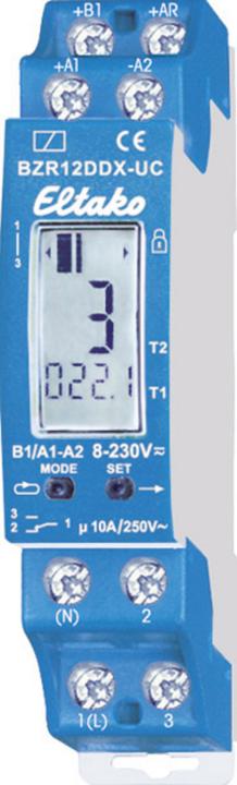 Actual product image Eltako Operating hours pulse counter. 1 changeover contact potential free 10A/250VAC