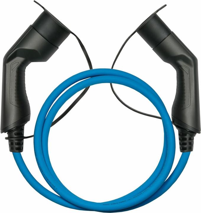 Actual product image Kabelmeister E-car charging cable mode 3, type 2 plug to socket, 16 A, 5 m, blue (Type 2, 11 kW, 16 A, 5 m)