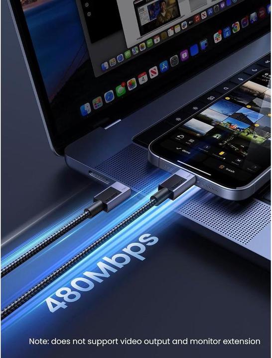 Produktbild Ugreen USB C — USB C (2 m, USB 2.0)