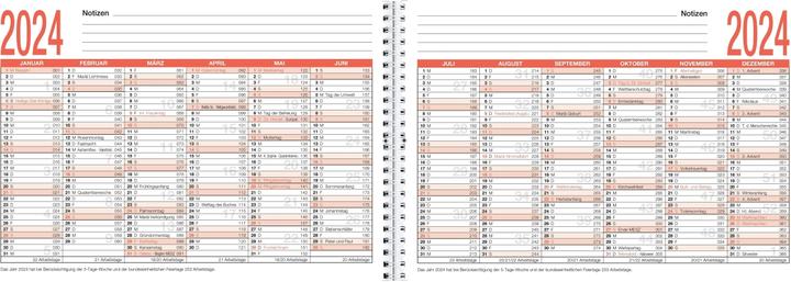 Nutritional values and ingredients Multi-year calendar - 15 years - 29,9x20,6 cm - 6 months on 1 page - Multi-year planner - (Hardcover, German)