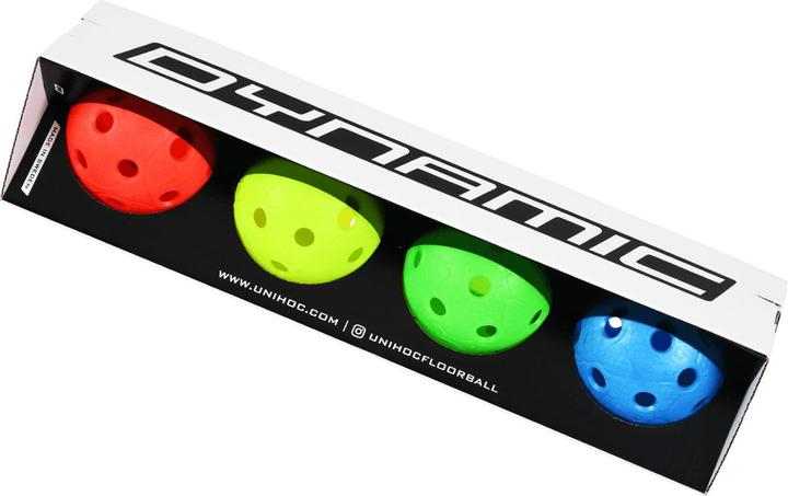 Unihoc 4-Pack IFF-Matchball Dynamic Unihockeyball (One Size)