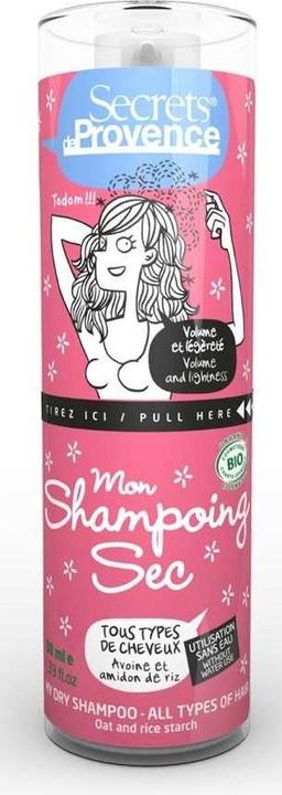 Image du produit Secrets de Provence Shampooing sec BIO tous types de cheveux Avoine & Amidon de Riz - 38ml - (38 ml, Shampoing sec)