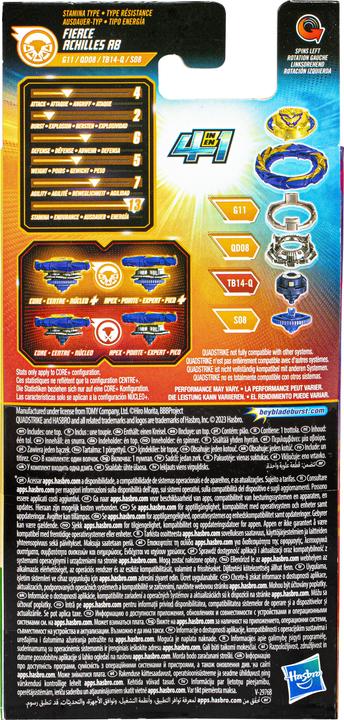 Actual product image Hasbro Beyblade QS Single Pack ass. (German, French, Italian, English)