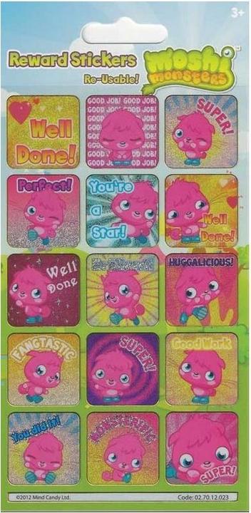 Actual product image Moshi Monsters Poppet Reward Stickers