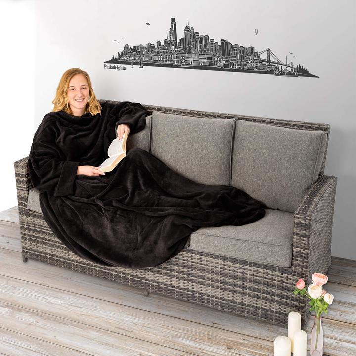 Immagine prodotto tectake 2x coperta coccolosa con maniche (200 x 170 cm)