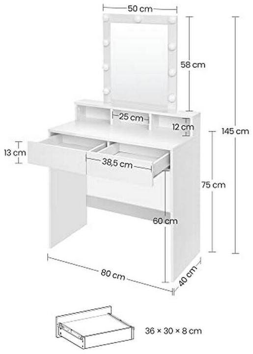Actual product image Vasagle Princess (80 x 40 x 145 cm)