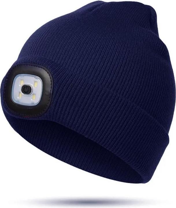 Out of the blue Beanie-Mütze mit LED Licht Universalgrösse Marine